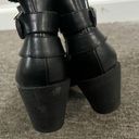 Charlotte Russe  Black Miley Faux Leather Heeled Ankle Boots Size 7 US Photo 2