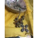 NWT New Bohemian Flower Beaded Necklace Silver & Gold Chunky Chain 20” Photo 6