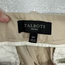 Talbots Signature Cropped Chinos Size 12P PETITE Tan Pink Embroidered Seashells Photo 7