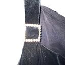 Vintage 90s black and rhinestone velvet overall dress Size 6 Photo 3