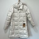 The North Face  Womens Acropolis Parka Small White Down Puffer Gardenia Outdoor Hood Photo 0