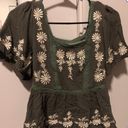 Bohme Green Floral Top Photo 1