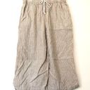  BEACH LUNCH LOUNGE Lightweight Linen Cotton Cropped Pant Brown Photo 1