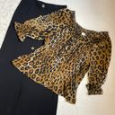 Women’s Y2K animal print sheer top Brown Photo 3