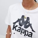 Kappa  Relaxed T-Shirt With Large Front Logo White Black Sold Out Rare Medium M Photo 1