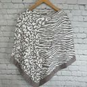 Barefoot Dreams  CozyChic Ultra Lite Breeze Poncho animal print one size Gray Photo 0