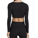 n:philanthropy  Black Roxbury Cropped Long Sleeve Slash Top Size Small New Photo 1