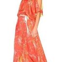 Alexis  Red Cold Shoulder Angia Floral Crepe Maxi Dress Sz S Photo 0