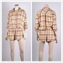 Free People NEW  INTIMATELY Wrapped In Flannel Set Shirt & Shorts‎ Womens Size S Photo 2