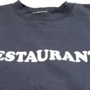 Champion Burgerlords Bestaurant Sweatshirt Size Medium  Authentic Sweater Blue Unisex  Photo 3