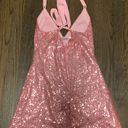 Lucy in the Sky Omnia Dress in Barbie Pink Sequins Photo 6