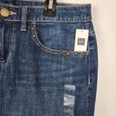 Gap  Jeans Mini Skirt Medium Wash Blue Denim Stretch Size 8 Photo 3