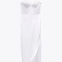 ZARA nwt wedding bridal shower party coctail satin rhinestone midi dress Photo 6