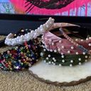 Bundle of 5 Velvet Sequin Pearl Rhinestone Headbands Hatbands Velvet Knotted Photo 0