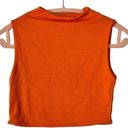 Naked Wardrobe  Size S The NW Sleeveless Crop Top In Deep Orange Mock Neck NEW Photo 0