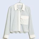 Madewell | Flap-Pocket Crop Button-Up Shirt in Poplin Photo 5