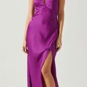 ASTR The Label Marissa Satin Halter Dress Photo 1