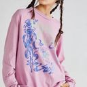 Daydreamer  Free People Pink Floyd Swirled Long Sleeve Tee Lotus Small DT32 Photo 0