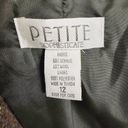 Petite Sophisticate Vintage  Drab Olive Plaid Wool Blend Blazer Size 12 Photo 4