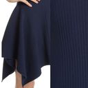 Opening Ceremony Eclipse Delta Marine Navy Short Sleeve Rib Knit Handkerchief Hem Dress $375 EUC S Photo 15