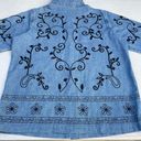 Denim & Co Vintage Floral Embroidered  Button Up Jacket Photo 4