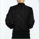 Love Tree  Black Sheen Bomber Jacket with Sleeve Zip Accent size Medium Photo 3