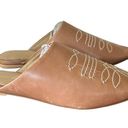 Anthropologie NWOT  Western Mules in honey leather slip ons sz US 9 Europe 40 Photo 5