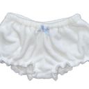 White Plush Women’s Size M Velvety Bunny Bra Top with Ruffled Bloomers PJ Set Size M Photo 5