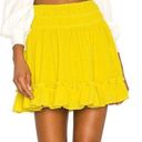 Tularosa  Yellow Chiffon Mini Skirt Size Small Photo 0