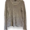 Tommy Bahama Womens Y2K  Gold Metallic Black Open Weave Knit Sweater Size Medium Photo 0