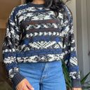 Vintage Grandpa Sweater Blue Size M Photo 0