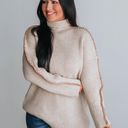Listicle Contrast Stitch Mock Neck Sweater Photo 0