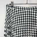 Rachel Zoe  Black & White Gingham Plaid Pleated Midi Skirt 6 Photo 3