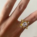 Madewell NWOT gold cubic zicronia statement ring size 9 Photo 1