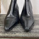 Ralph Lauren  Black Morrison Zip Up Ankle Point Toe Leather Bootie Boot 7 Photo 5