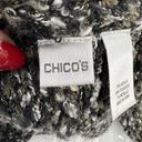 Chico's  One Size Ruffle Knit Ruana Shrug Wrap Poncho Sweater Chunky Knit Sparkle Photo 2