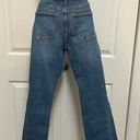 ZARA Light Wash High Rise Straight Leg Raw Hem Jeans Photo 5