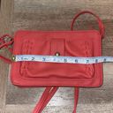 American Eagle  Womens Vinyl Top Zip Crossbody Bag Coral Pink Small NWT Photo 6