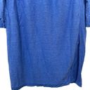 J.Jill  Women Cornflower Blue V-Neck Linen Sweater Tunic Top 3/4 Sleeve Size LP Photo 6