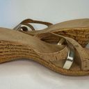 Italian Shoemakers  Cork Wedge Strappy Metallic Wedge Soft Insole Sandals 7.5 Photo 5