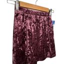 Abound New Nordstrom  Crushed Velvet Velour Mini Retro 90s Y2K Skirt Burgundy XXS Photo 4