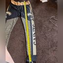 NFL New Orleans Saints black and gold striped leggings S Photo 7