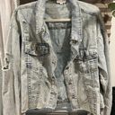 Andrée Distressed Denim Jean Jacket Photo 0