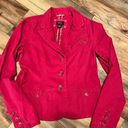 American Eagle  Dark Pink Size Medium Long Sleeve Button Up Blazer Photo 0