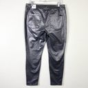 White House | Black Market WHBM Dark Grey Foil Metallic Silver Mid Rise Skinny Ankle Jean Size 12 Photo 1