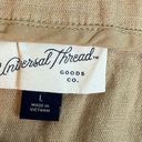 Universal Threads  wheatfield tan button front A-Line linen blend midi skirt Photo 3