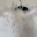 Alberto Makali  Fur Knit white  Ivory cardigan feathers white size M Photo 5