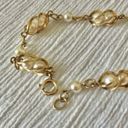 Vintage “Cherie“ Pearl Bracelet Gold Tone Swirl Elegant Classic Minimal Pearlcore Photo 4