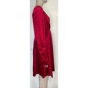 Ruby Red Velvet Surplice Skater Dress Photo 7