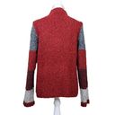 Christopher & Banks  Womens Vintage Y2K Burgundy Gray Check Knit Sweater Photo 4